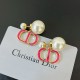 Dior Tribales Earrings in Metal and White Pearls with Rani Pink Lacquer