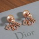 Dior Tribales Earrings In Rose Gold Metal Pearls and Crystals