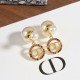 Dior Tribales Earrings in Metal and White Pearls and Multicolor Crystals