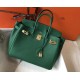 Hermes Birkin 30 Bag in Vert Vertigo Clemence Leather with GHW