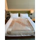 Hermes H Drapeau Blanket in Naturel and Grege Cashmere