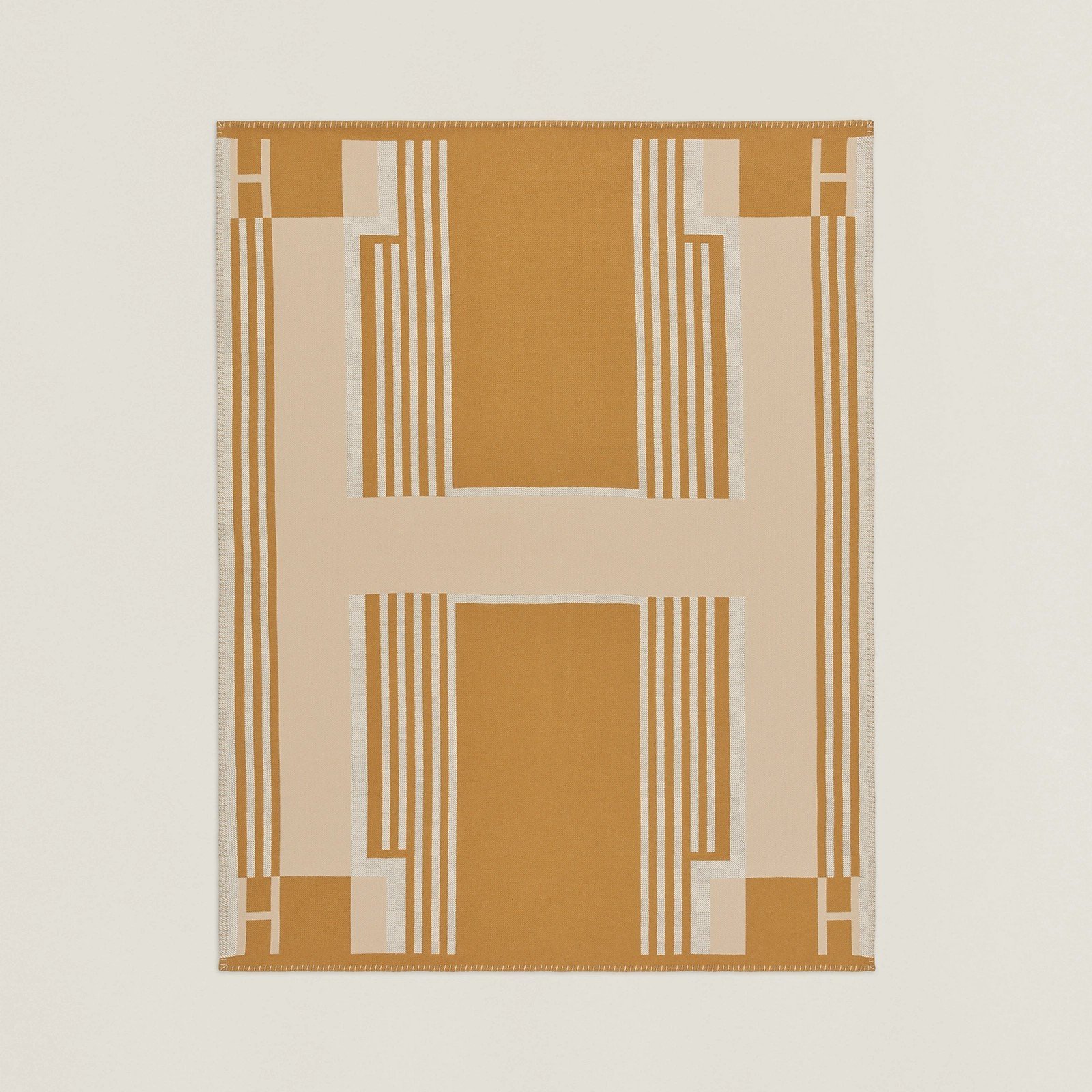 Hermes Ithaque Blanket in Beige Wool and Cashmere