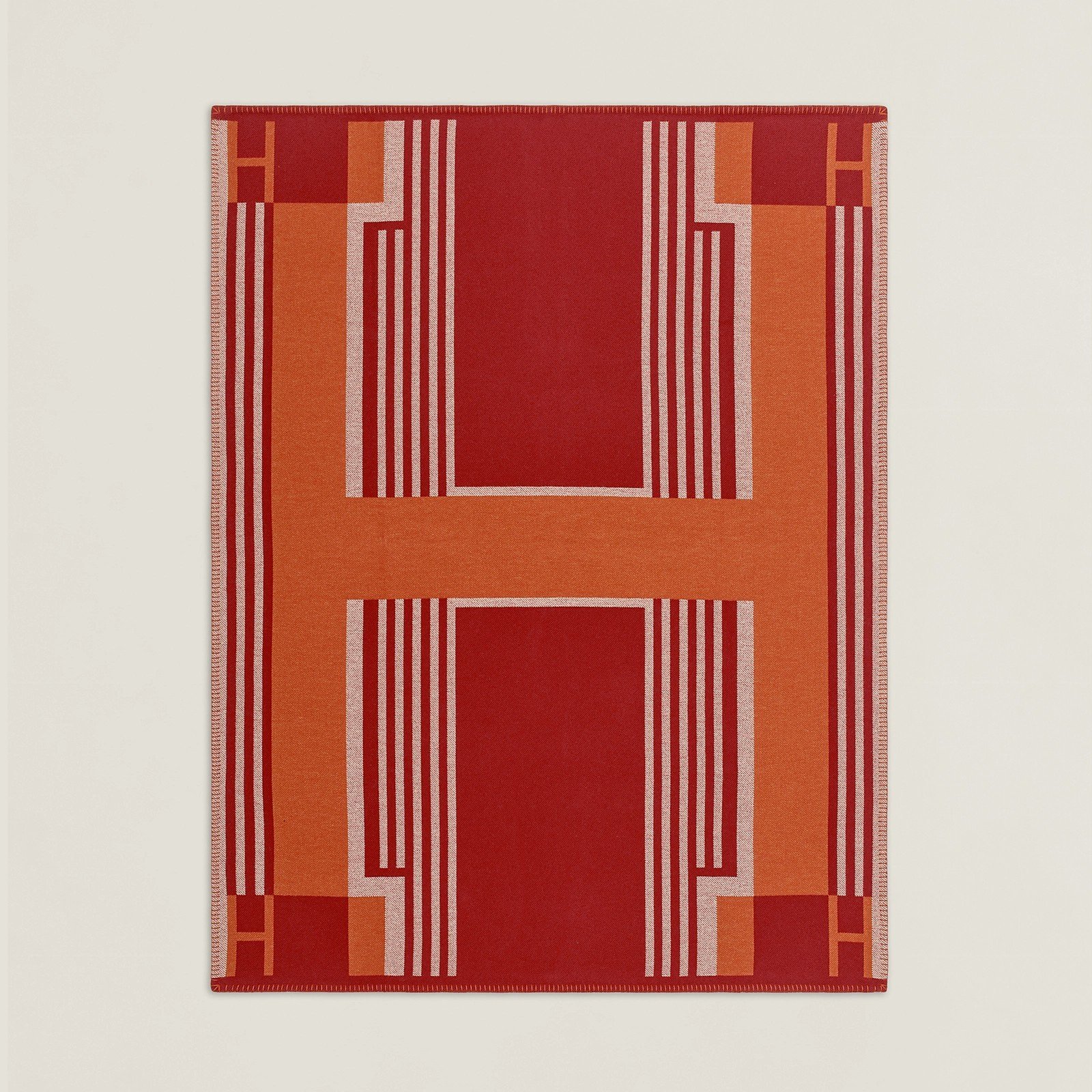 Hermes Ithaque Blanket in Cuivre Wool and Cashmere