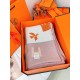 Hermes Avalon Epopee Blanket in Mandarine Wool and Cashmere