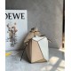 Loewe Puzzle Small Bag in Multicolour Warm Desert and White Calfskin