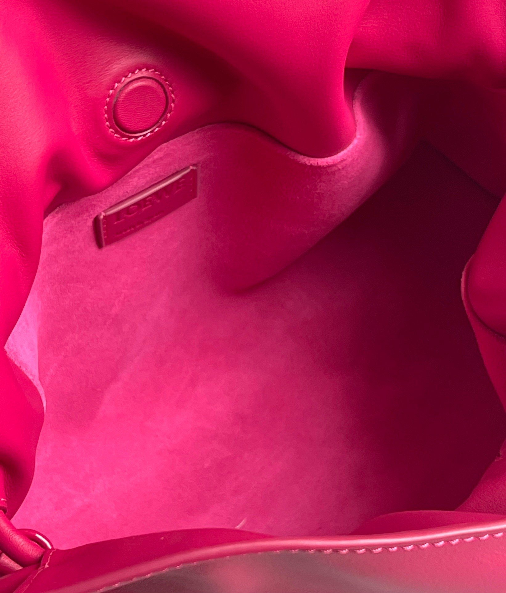 Loewe Flamenco Clutch Bag In Ruby Red Leather