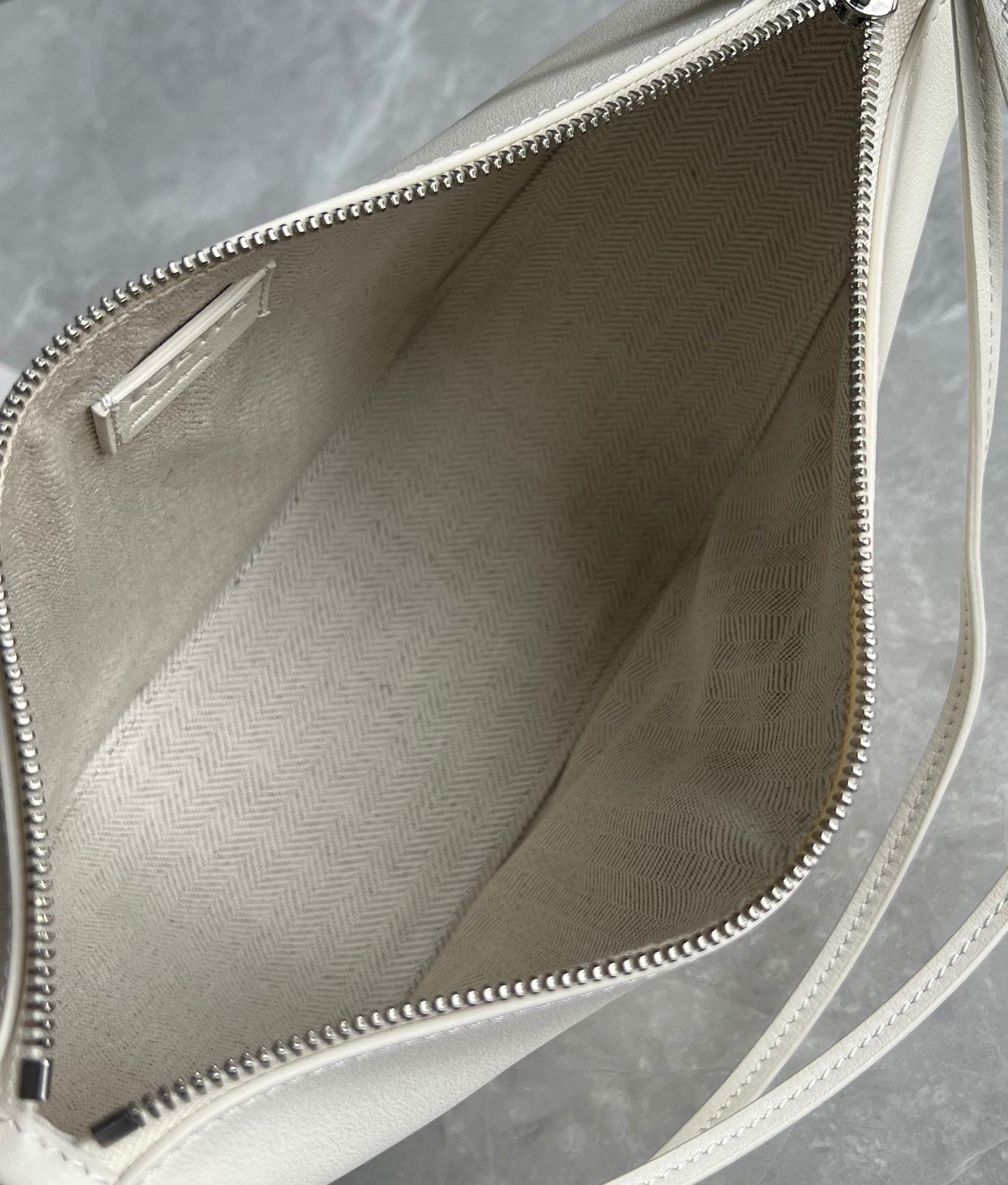 Loewe Mini Hammock Hobo Bag in White Calfskin