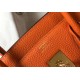 Hermes Birkin 30 Bag in Orange Clemence Leather with GHW