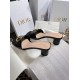 Dior C'est Heeled 50MM Slides in Black Patent Calfskin