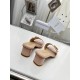 Dior C'est Heeled 50MM Slides in Nude Patent Calfskin