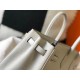 Hermes Birkin 30 Bag in Pearl Grey Clemence Leather with GHW