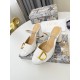 Dior C'est Slingback Pumps 80MM in White Patent Calfskin