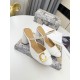 Dior C'est Slingback Pumps 80MM in White Patent Calfskin