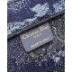 Dior Medium Book Tote Bag In Denim Blue Toile de Jouy Embroidery