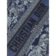 Dior Medium Book Tote Bag In Denim Blue Toile de Jouy Embroidery