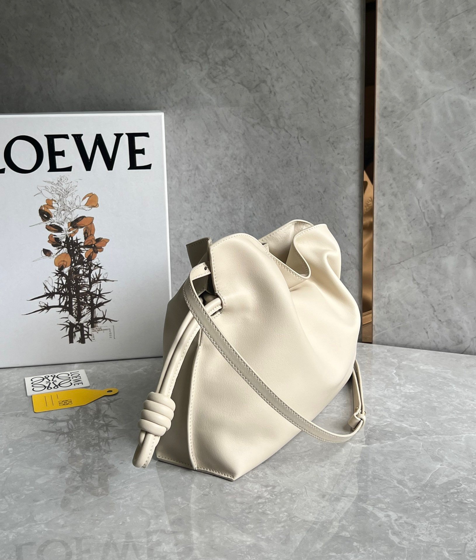 Loewe Flamenco Clutch Bag In Angora Calfskin