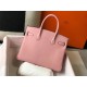 Hermes Birkin 30 Bag in Pink Clemence Leather with GHW