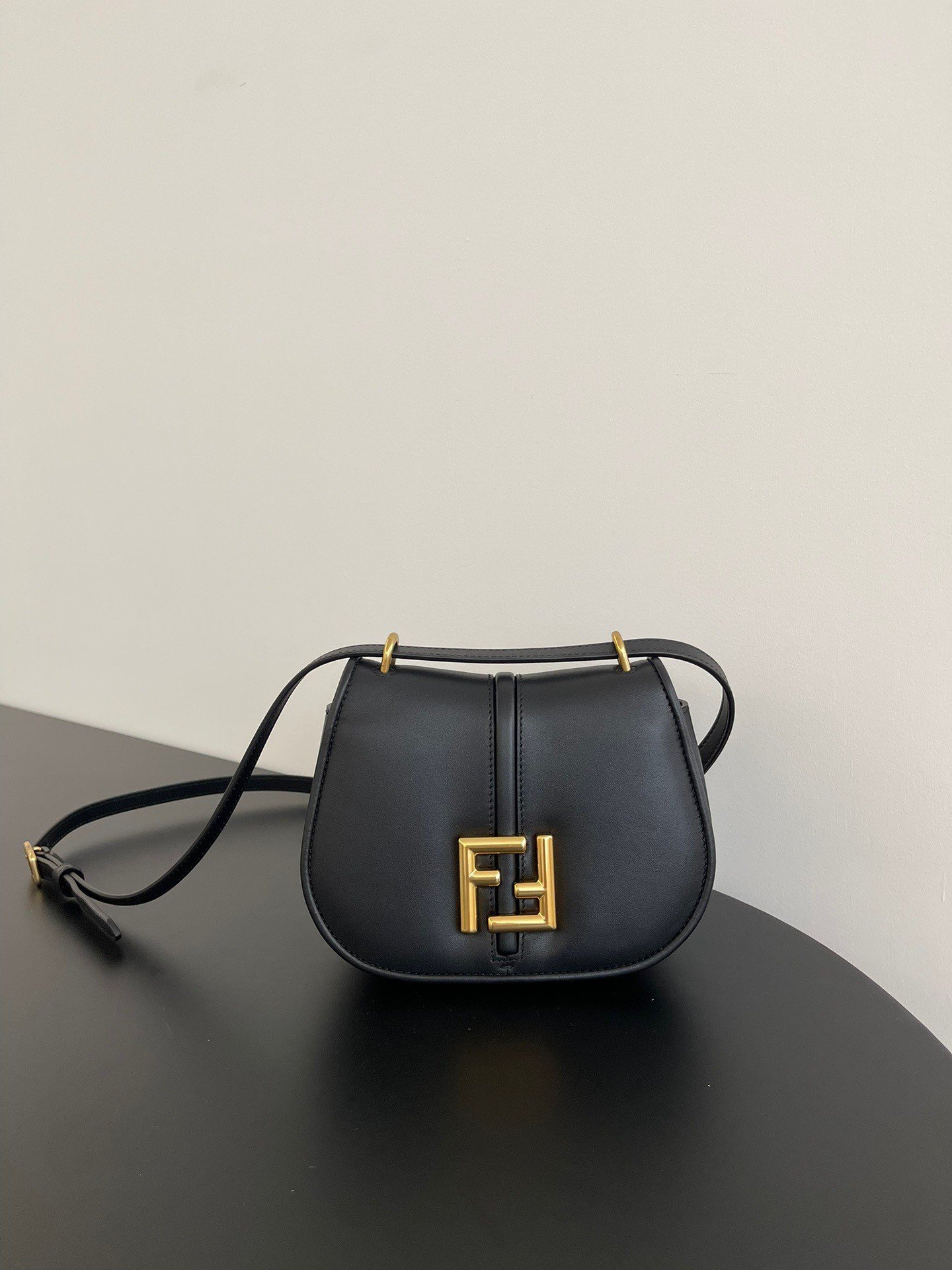 Fendi C’mon Small Bag in Black Calfskin