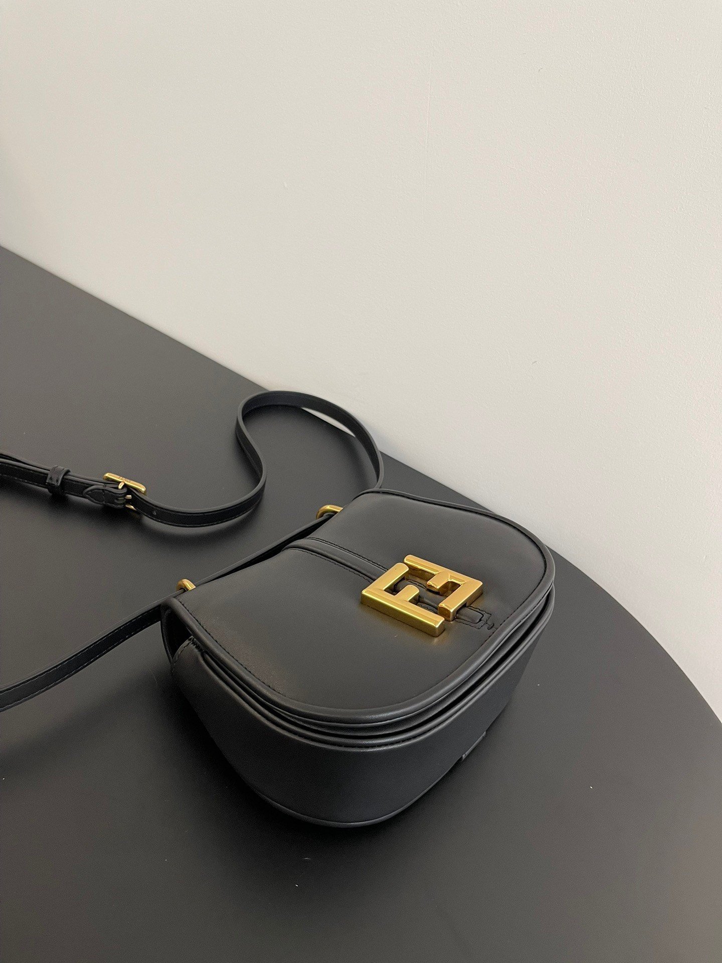 Fendi C’mon Small Bag in Black Calfskin