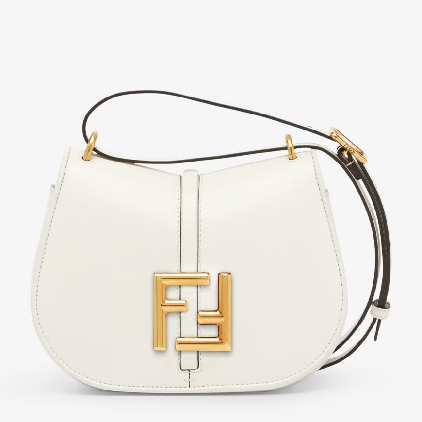 Fendi C’mon Small Bag in White Calfskin