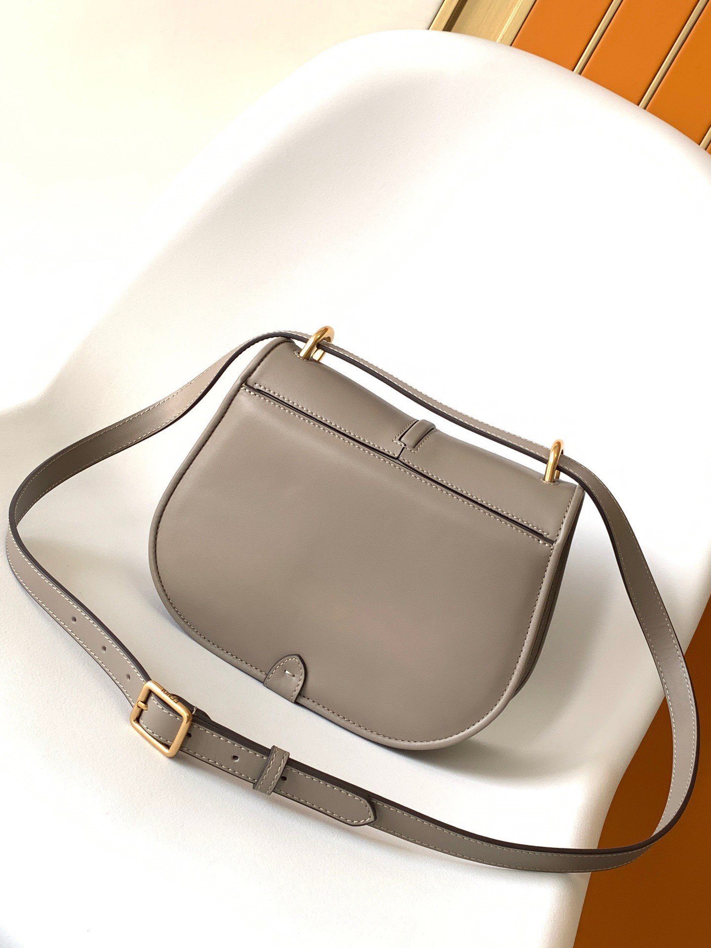 Fendi C’mon Medium Bag in Grey Calfskin