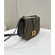 Fendi C’mon Medium Bag in FF Jacquard Fabric and Leather