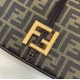 Fendi C’mon Medium Bag in FF Jacquard Fabric and Leather