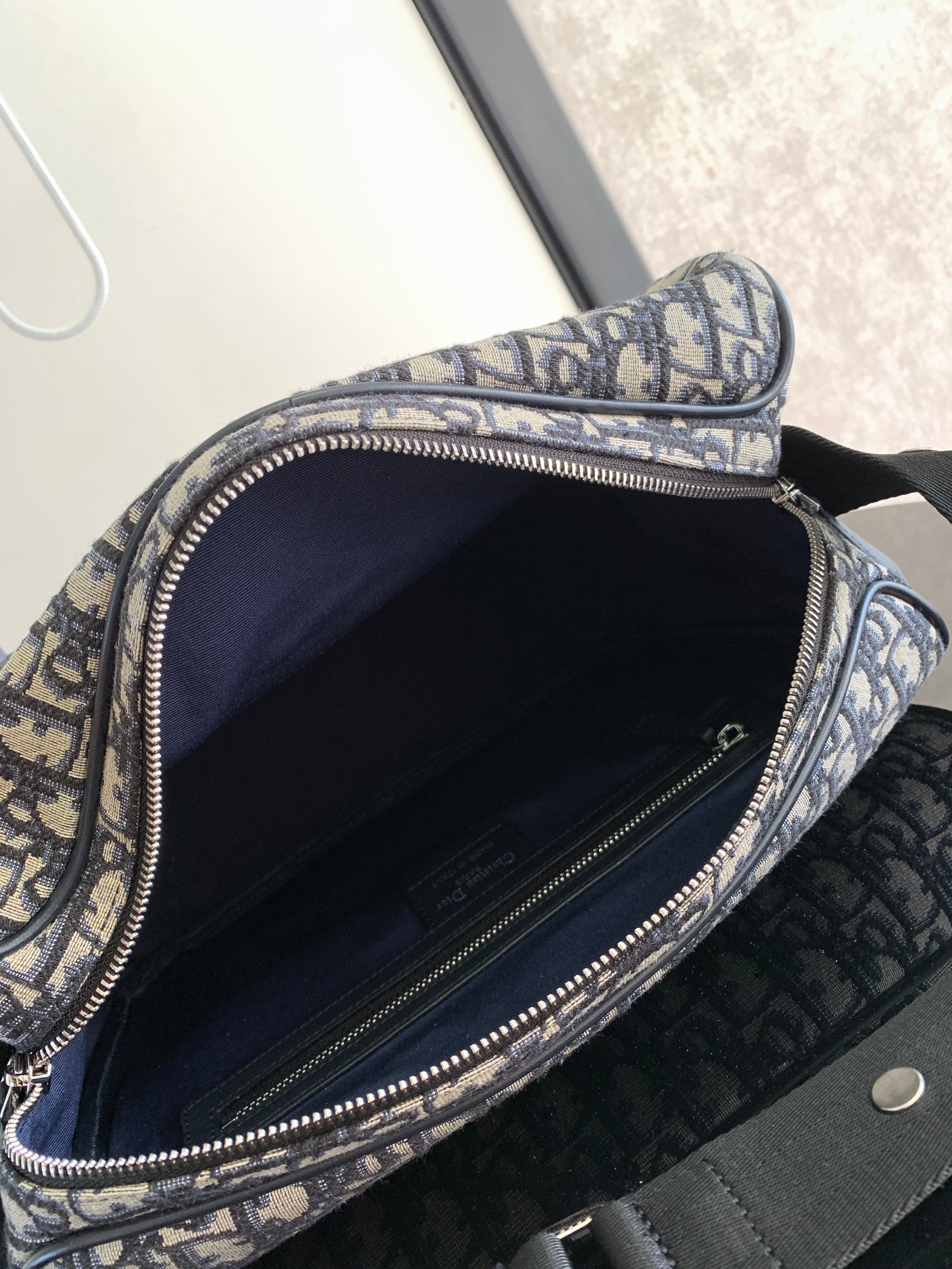 Dior Changing Bag in Blue Dior Oblique Canvas