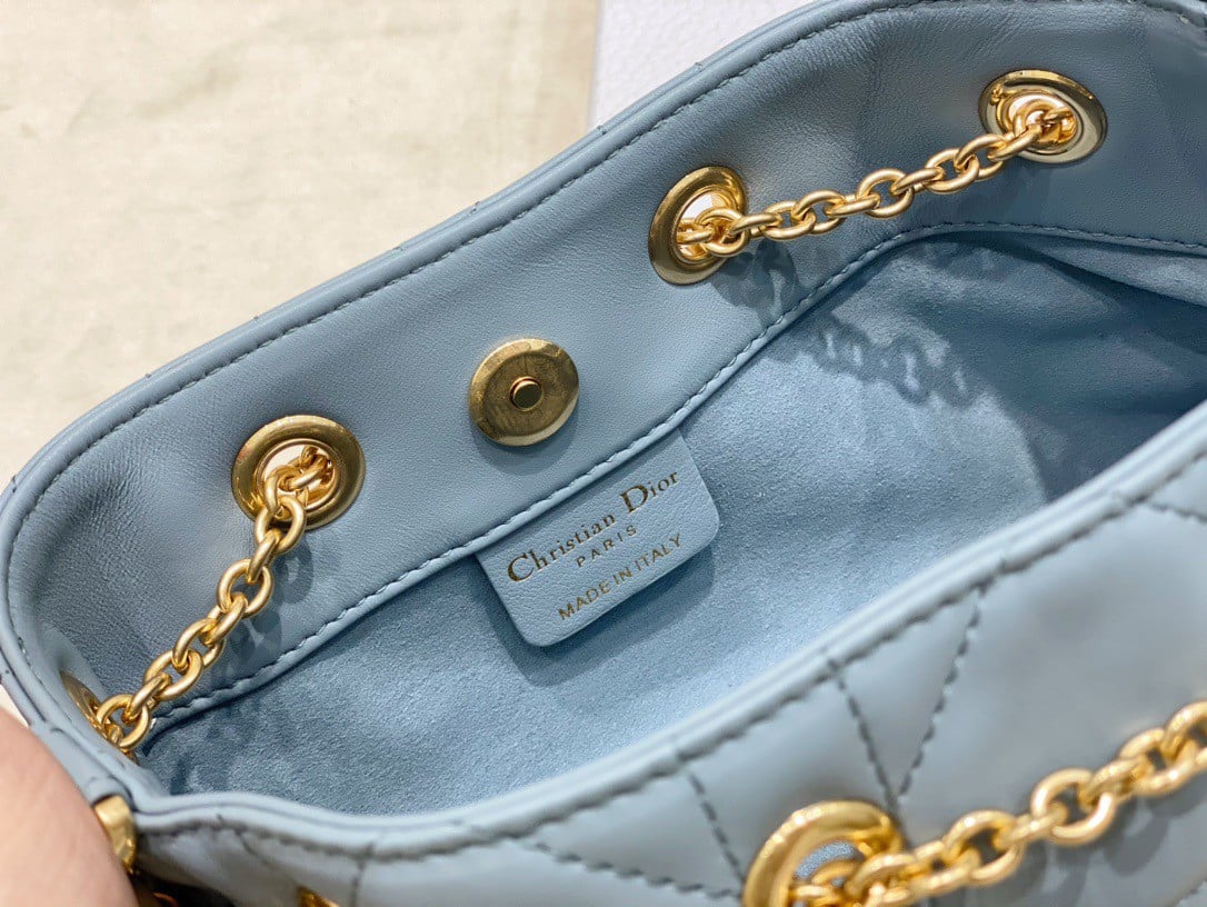 Dior Ammi Small Bag in Blue Macrocannage Lambskin