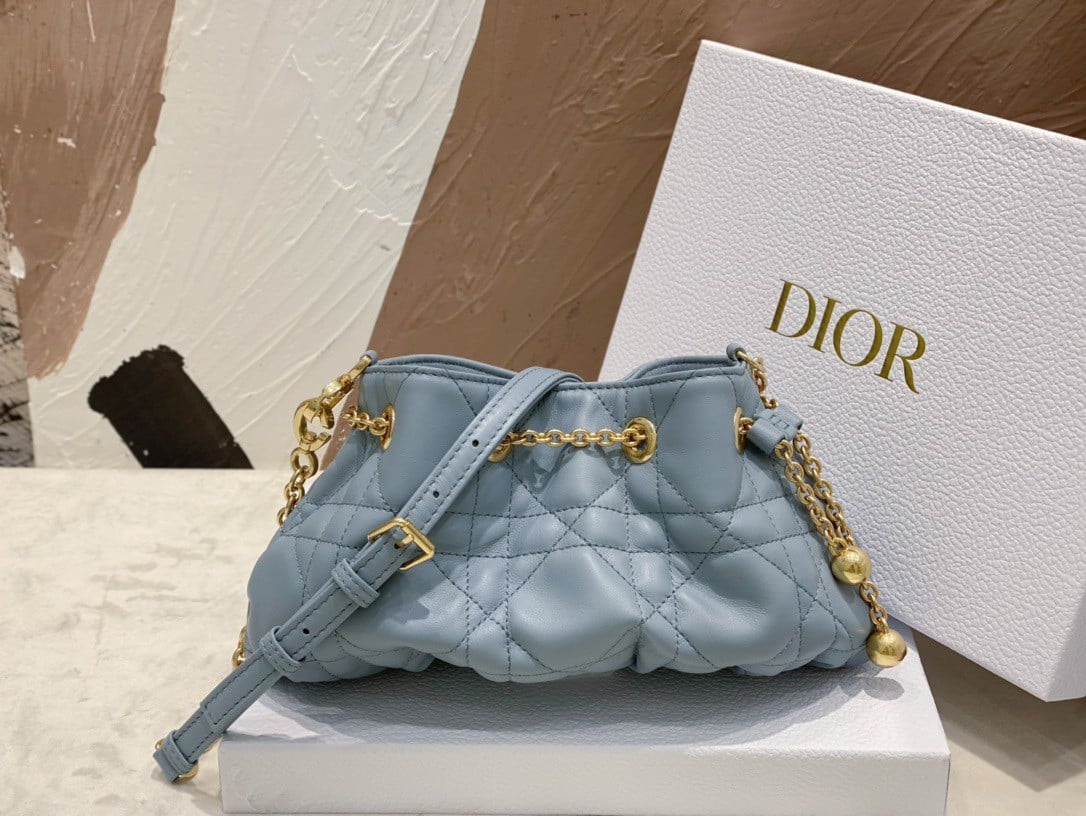 Dior Ammi Small Bag in Blue Macrocannage Lambskin