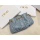 Dior Ammi Small Bag in Blue Macrocannage Lambskin