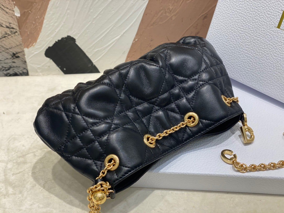 Dior Ammi Small Bag in Black Macrocannage Lambskin