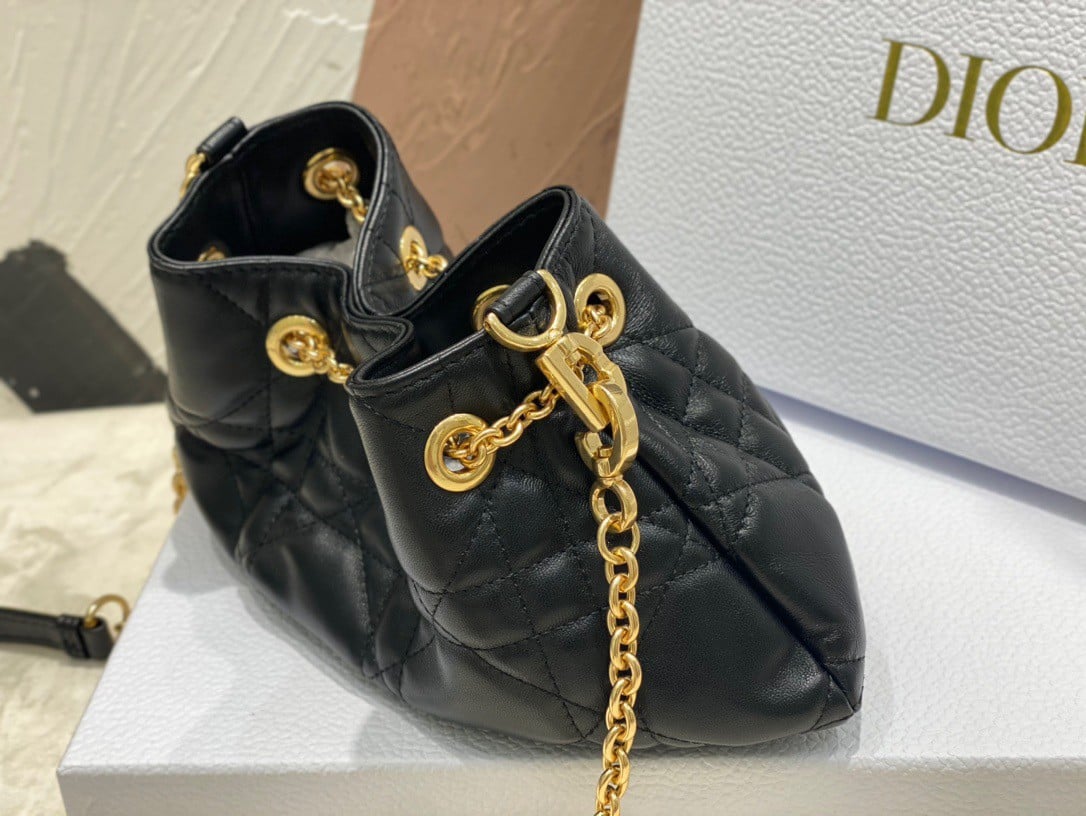 Dior Ammi Small Bag in Black Macrocannage Lambskin