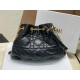 Dior Ammi Medium Bag in Black Macrocannage Lambskin