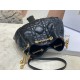 Dior Ammi Medium Bag in Black Macrocannage Lambskin