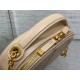 Dior CD Signature Oval Camera Bag in Beige Calfskin