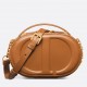 Dior CD Signature Oval Camera Bag in Brown Calfskin