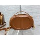 Dior CD Signature Oval Camera Bag in Brown Calfskin