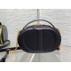 Dior CD Signature Oval Camera Bag in Black Calfskin