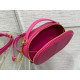 Dior CD Signature Oval Camera Bag in Rani Pink Calfskin