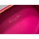 Dior CD Signature Oval Camera Bag in Rani Pink Calfskin