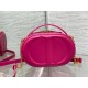 Dior CD Signature Oval Camera Bag in Rani Pink Calfskin