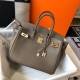 Hermes Birkin 30 Bag in Taupe Grey Clemence Leather with GHW