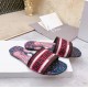 Dior Dway Slides In Fuchsia Animals Embroidered Cotton