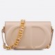 Dior CD Signature Chain Bag in Beige Calfskin