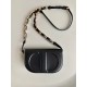 Dior CD Signature Chain Bag in Black Calfskin