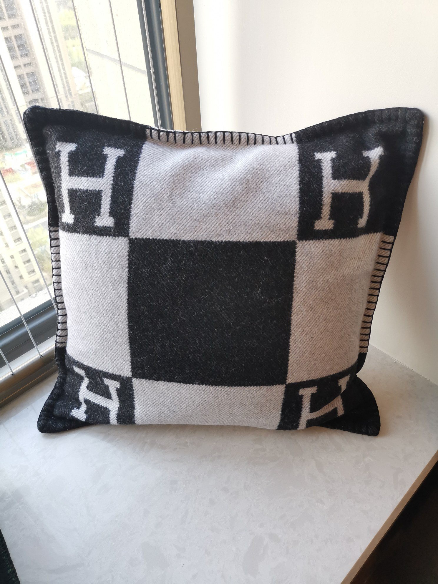 Hermes Black Small Avalon Pillow Cover