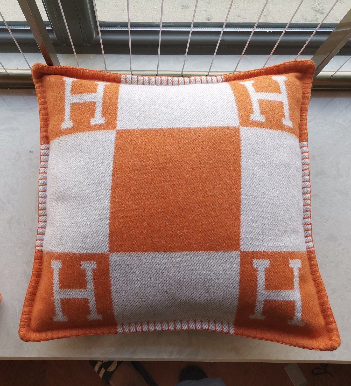 Hermes Orange Small Avalon Pillow Cover