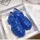 Prada Foam Sandals in Blue Rubber