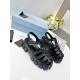 Prada Foam Sandals in Black Rubber